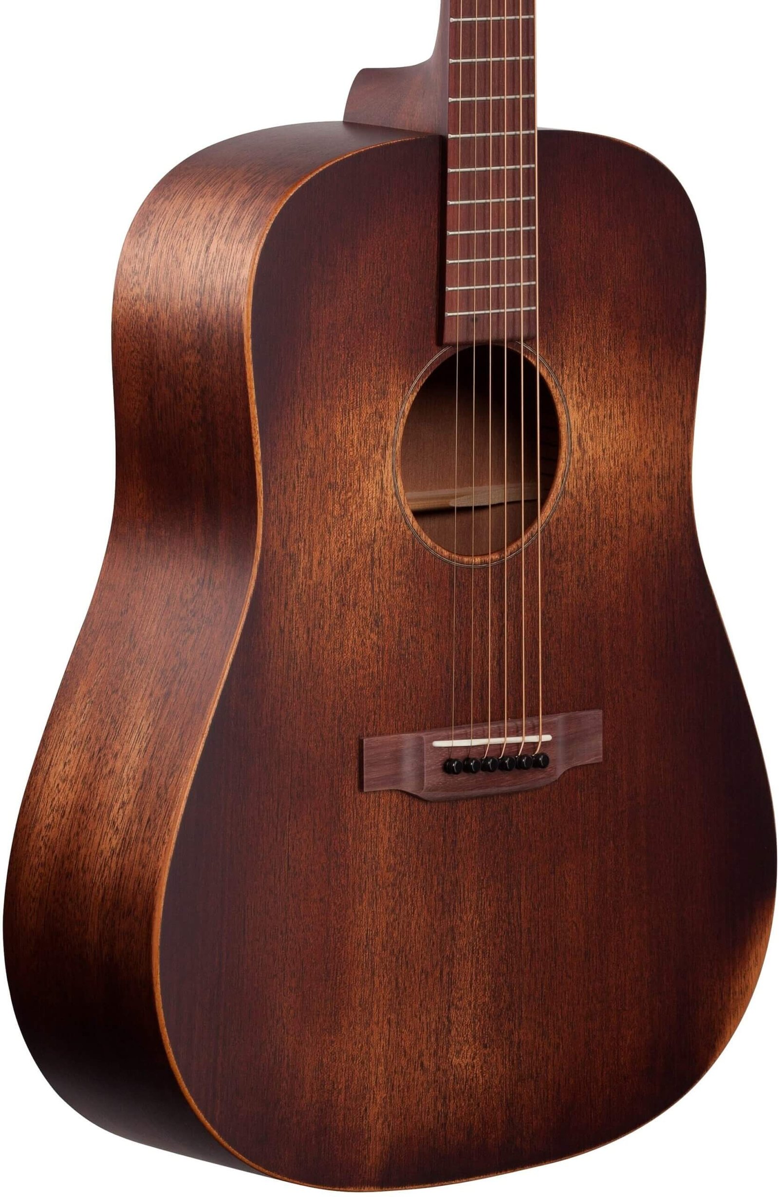 Martin D-15M StreetMaster Acoustic Guitar, Left-Handed (with Gig Bag), Mahogany Burst
