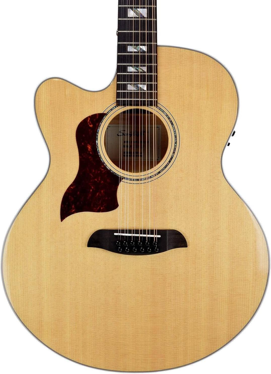Sawtooth Maple Series Left-Handed 12-String Acoustic-Electric Cutaway Jumbo Guitar