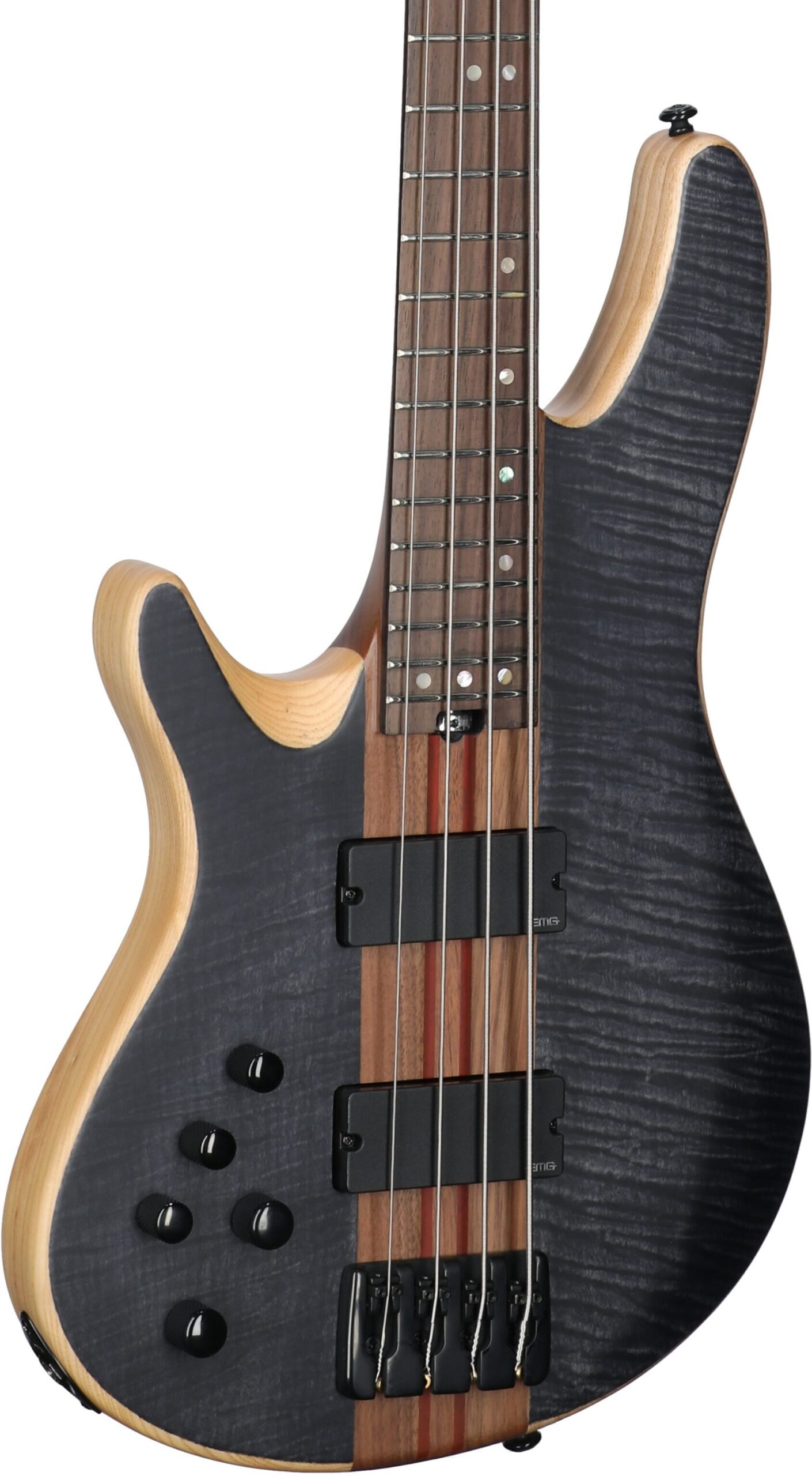Schecter Charles Berthoud CB-4 Electric Bass, Left-Handed, See-Thru Black