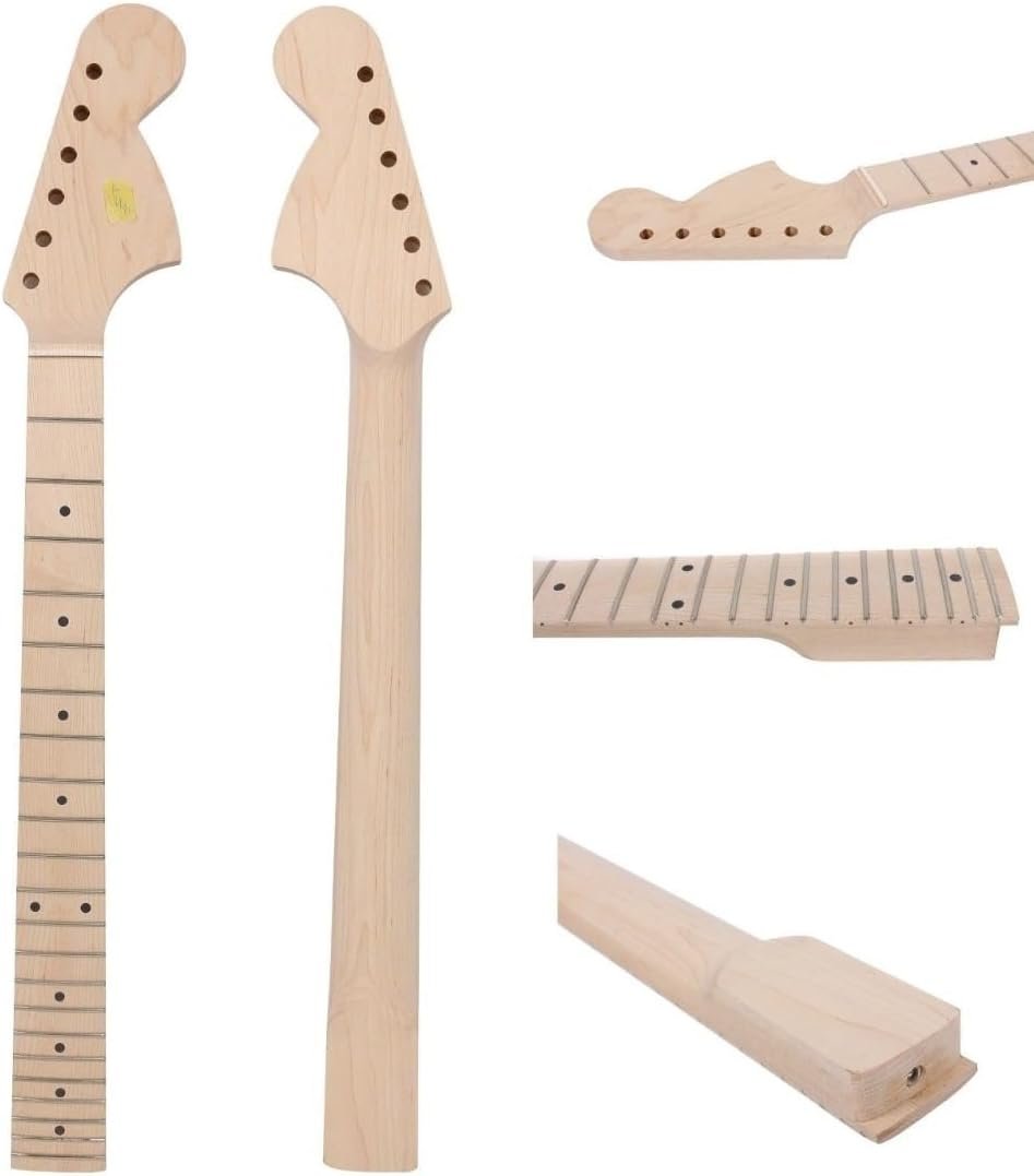 Joebo 24inch Guitar Neck 22fret Maple Wood Electric Guitar Neck Dot Inlay Short Scale Neck (Color : Left hand)